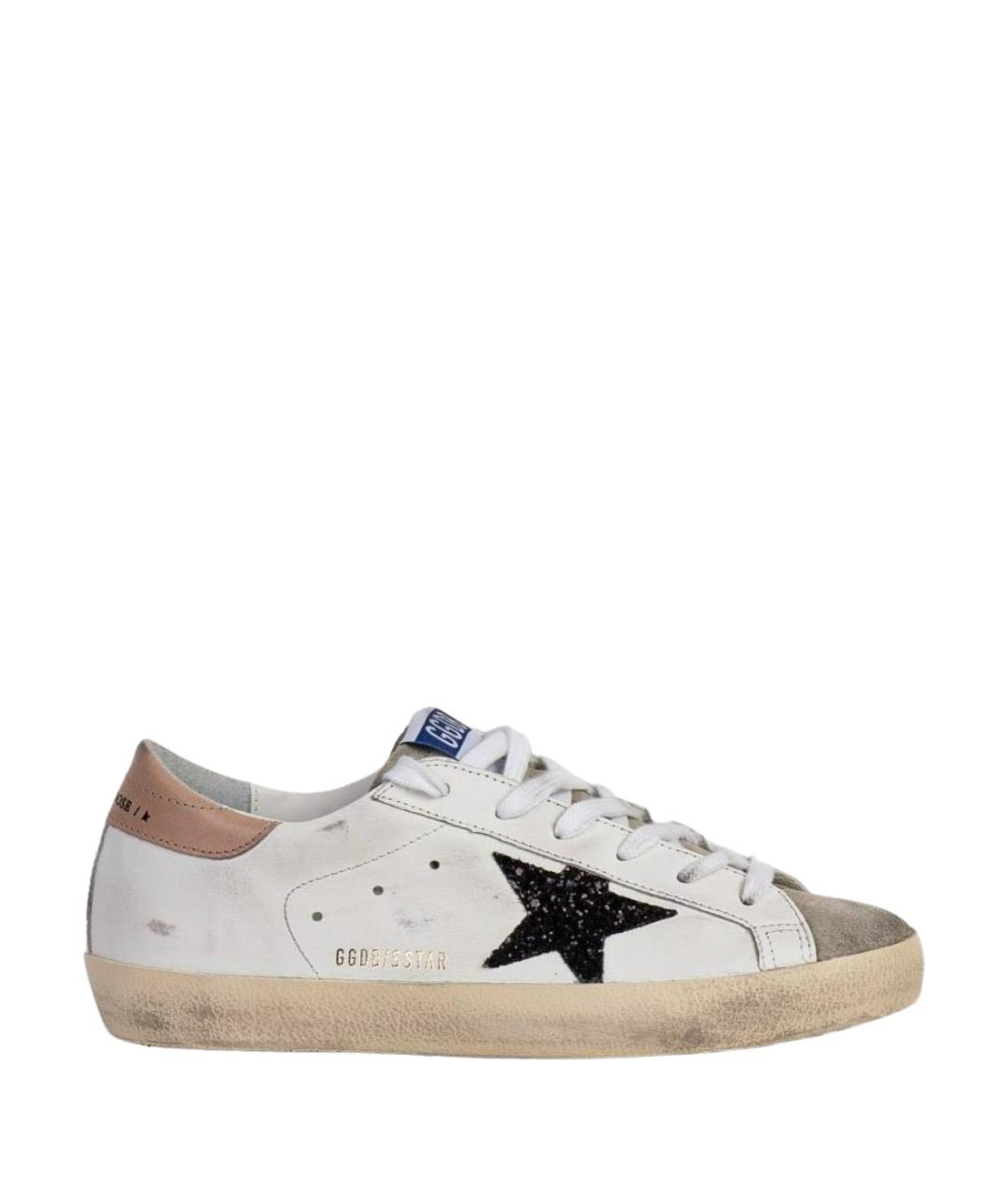 GOLDEN GOOSE Белые кожаные кеды, фото 1