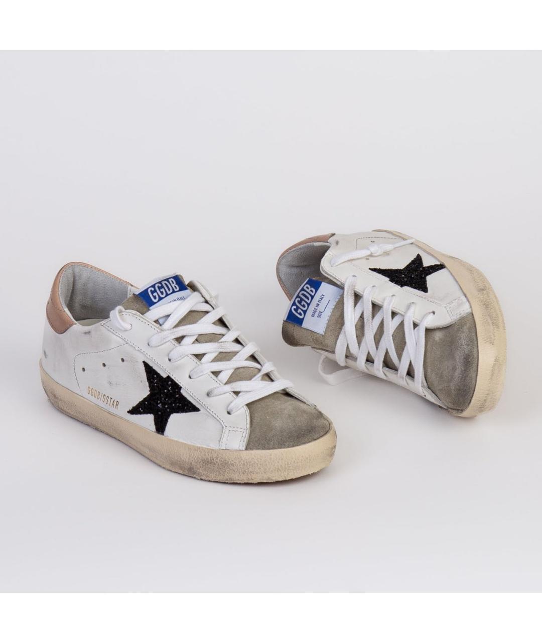 GOLDEN GOOSE Белые кожаные кеды, фото 2