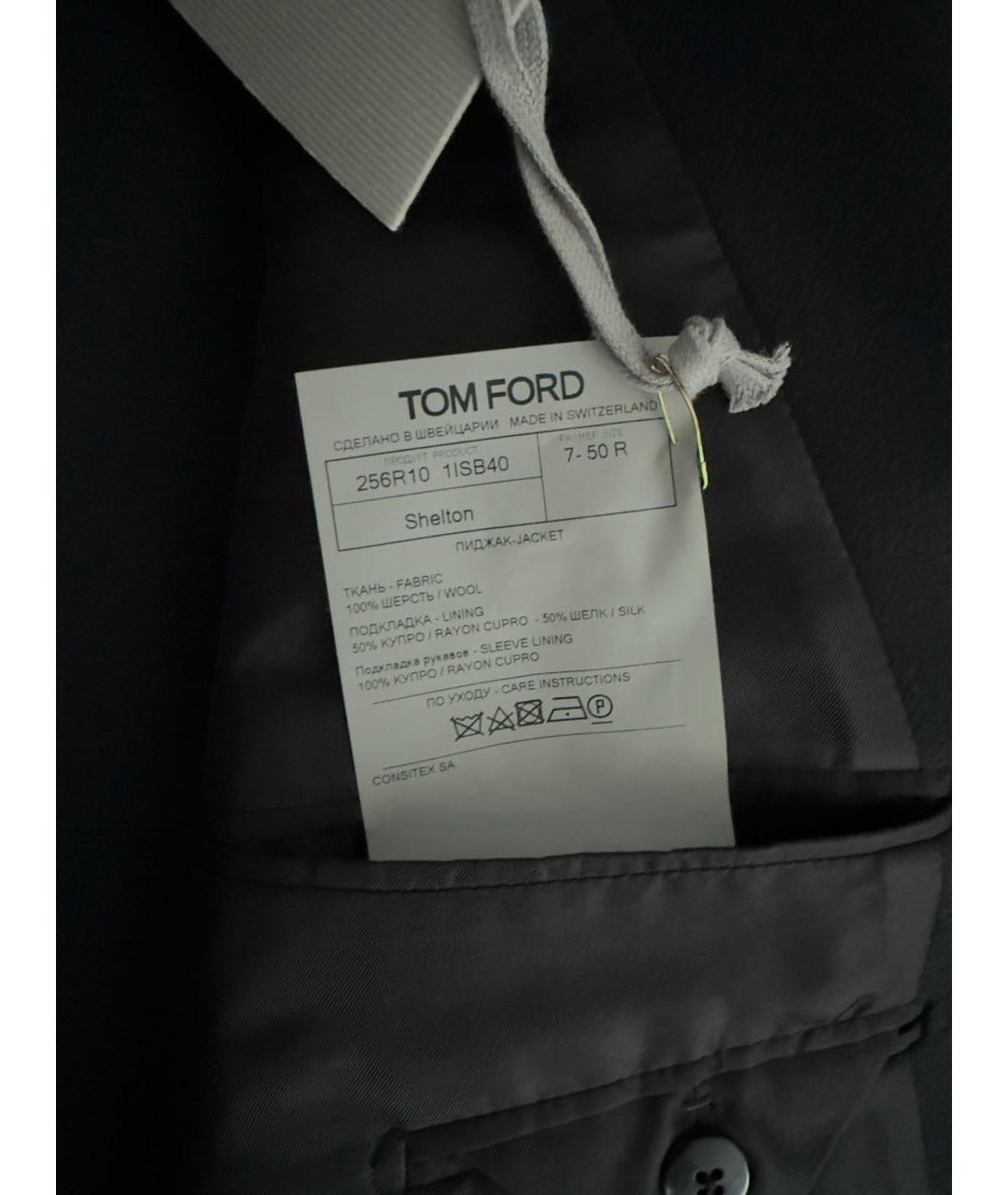 TOM FORD Черный шерстяной пиджак, фото 6