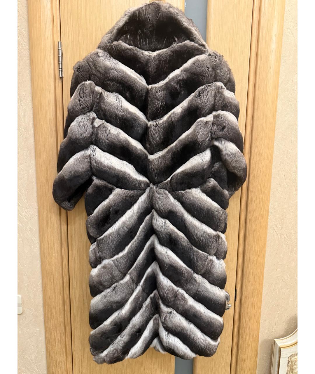 RINDI Серая меховая шуба, фото 2