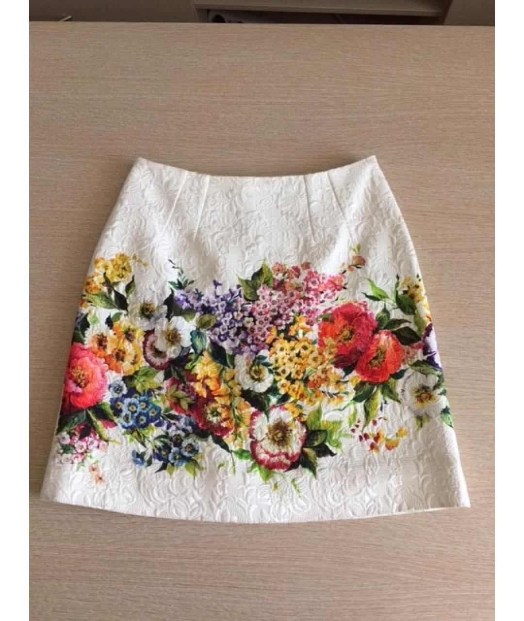 DOLCE&GABBANA Мульти хлопковая юбка мини, фото 7