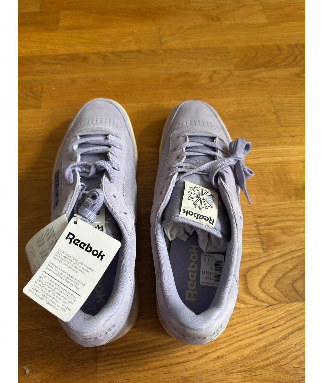 REEBOK Фиолетовые замшевые низкие кроссовки / кеды, фото 3