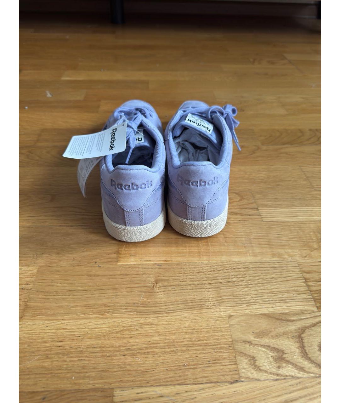 REEBOK Фиолетовые замшевые низкие кроссовки / кеды, фото 4