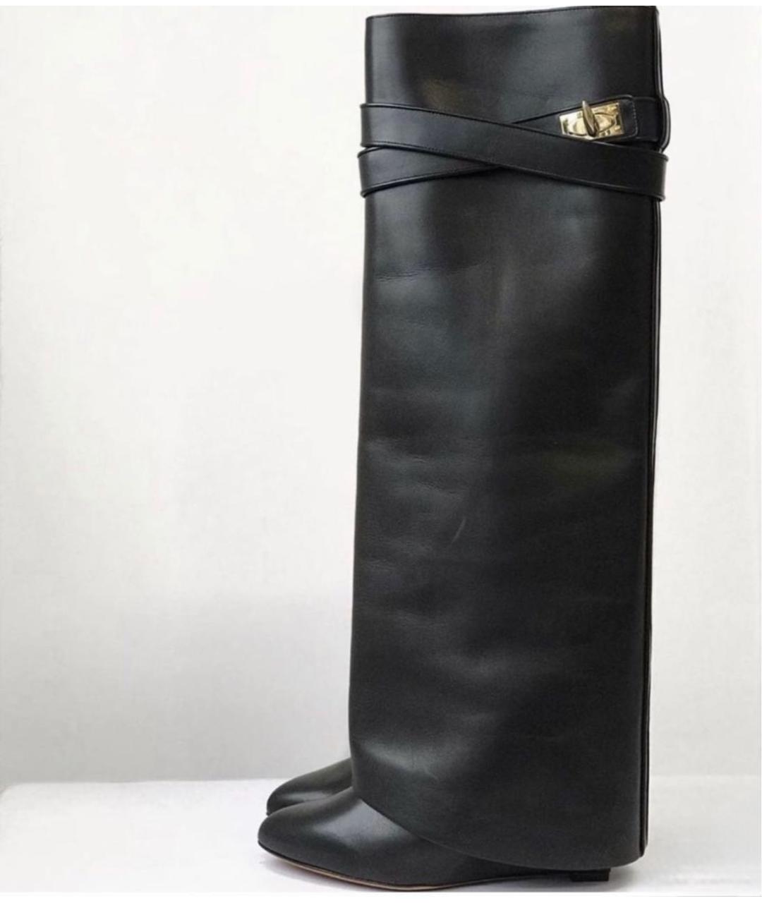 GIVENCHY Черные кожаные сапоги, фото 8