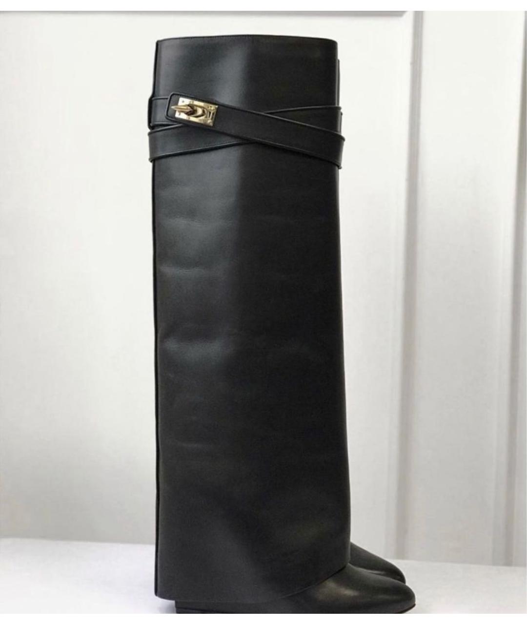 GIVENCHY Черные кожаные сапоги, фото 9