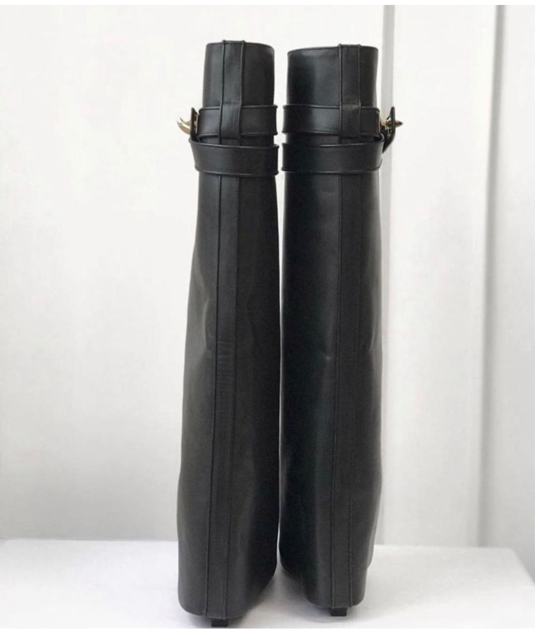 GIVENCHY Черные кожаные сапоги, фото 4
