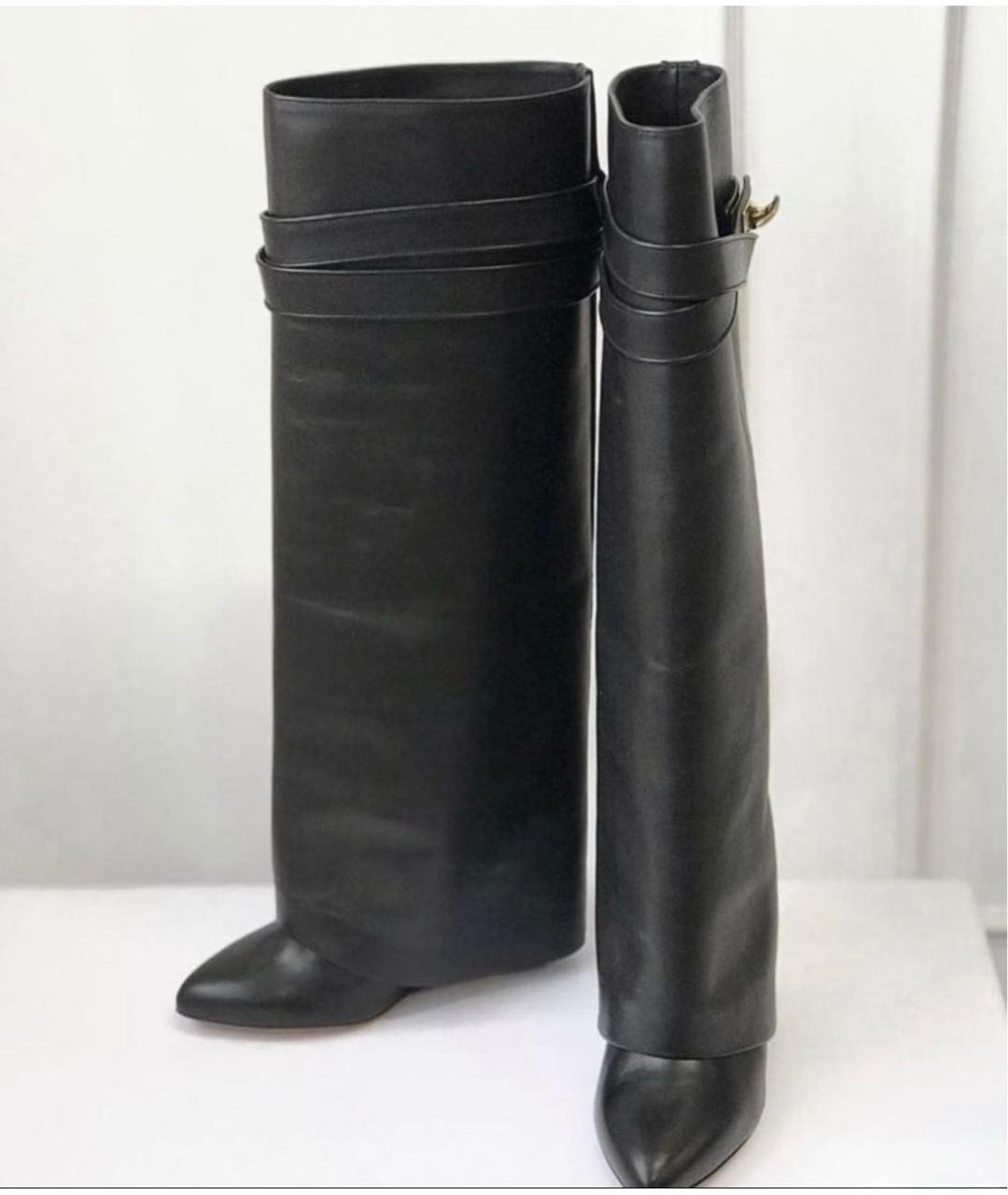 GIVENCHY Черные кожаные сапоги, фото 2
