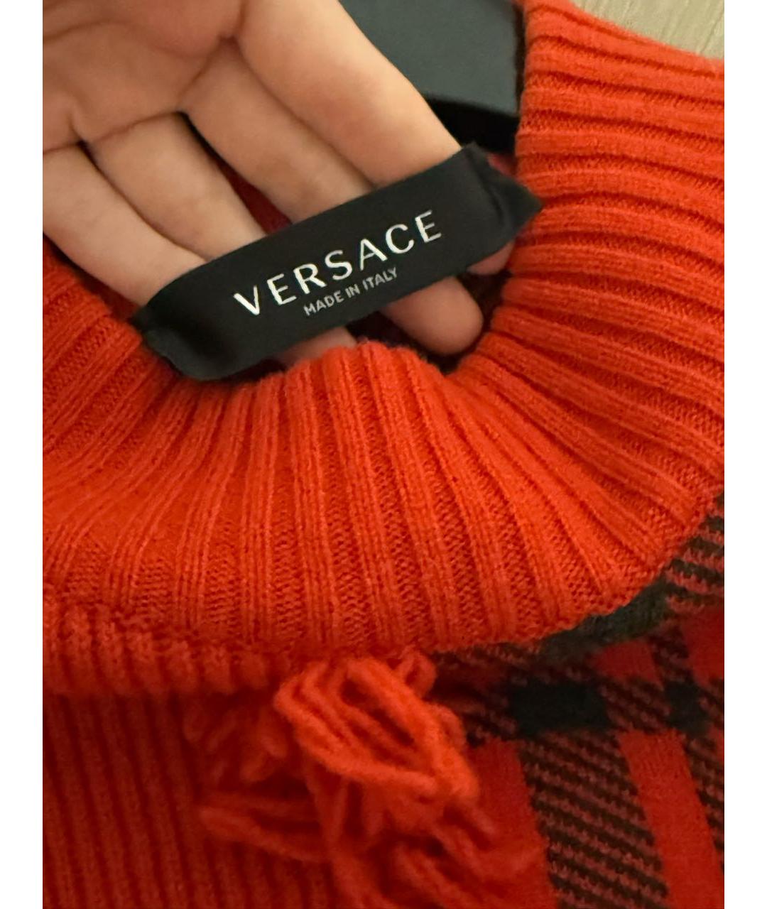 VERSACE Красный шерстяной джемпер / свитер, фото 3