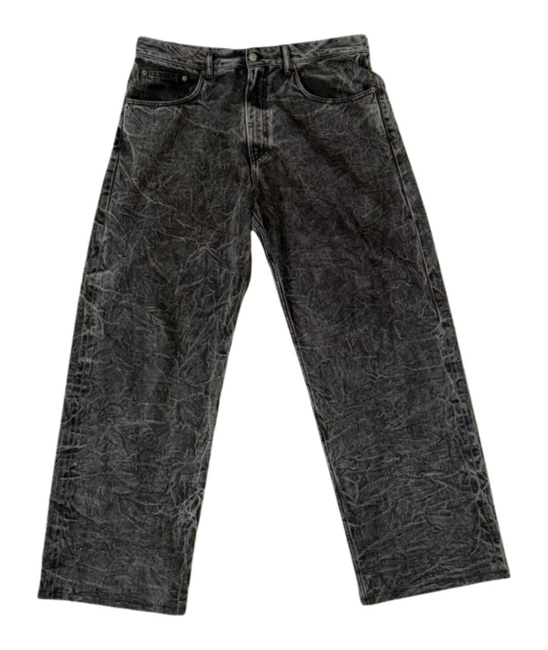 MM6 MAISON MARGIELA Черные хлопковые прямые джинсы, фото 1
