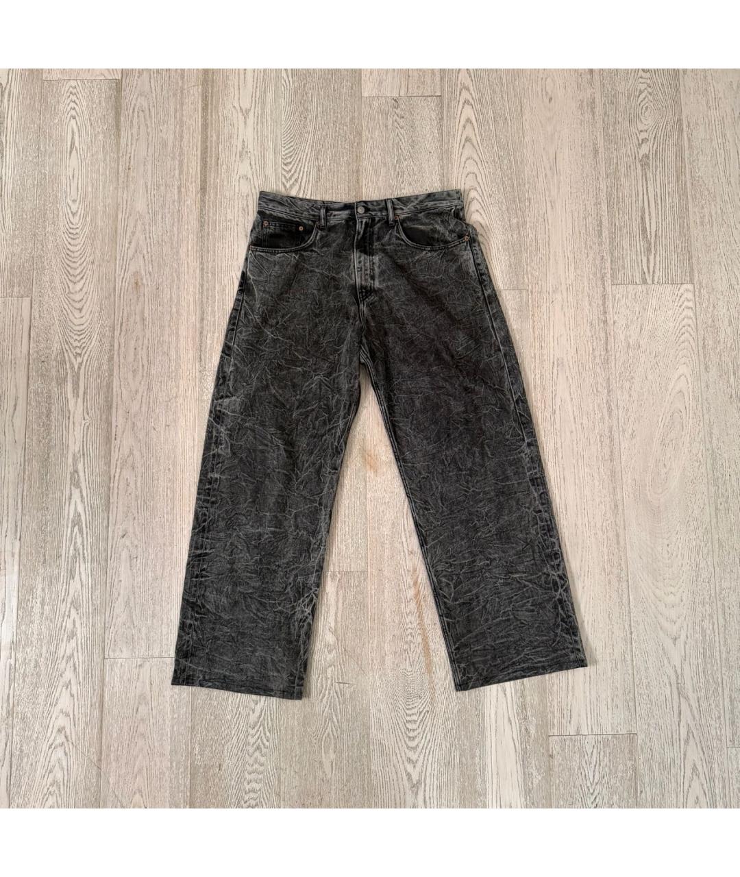MM6 MAISON MARGIELA Черные хлопковые прямые джинсы, фото 5