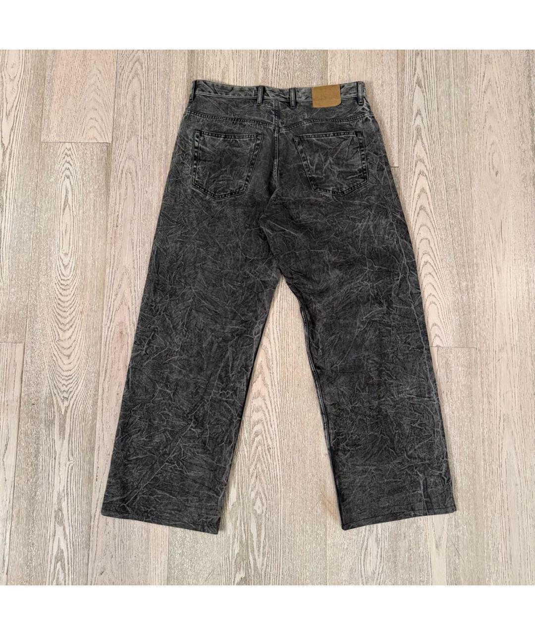 MM6 MAISON MARGIELA Черные хлопковые прямые джинсы, фото 2