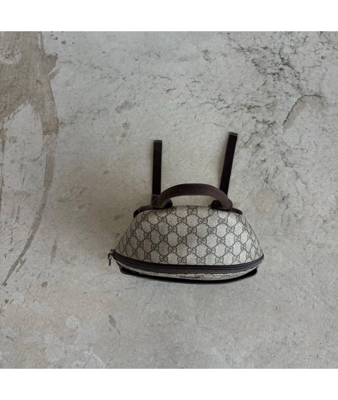 GUCCI Антрацитовый кожаный рюкзак, фото 3
