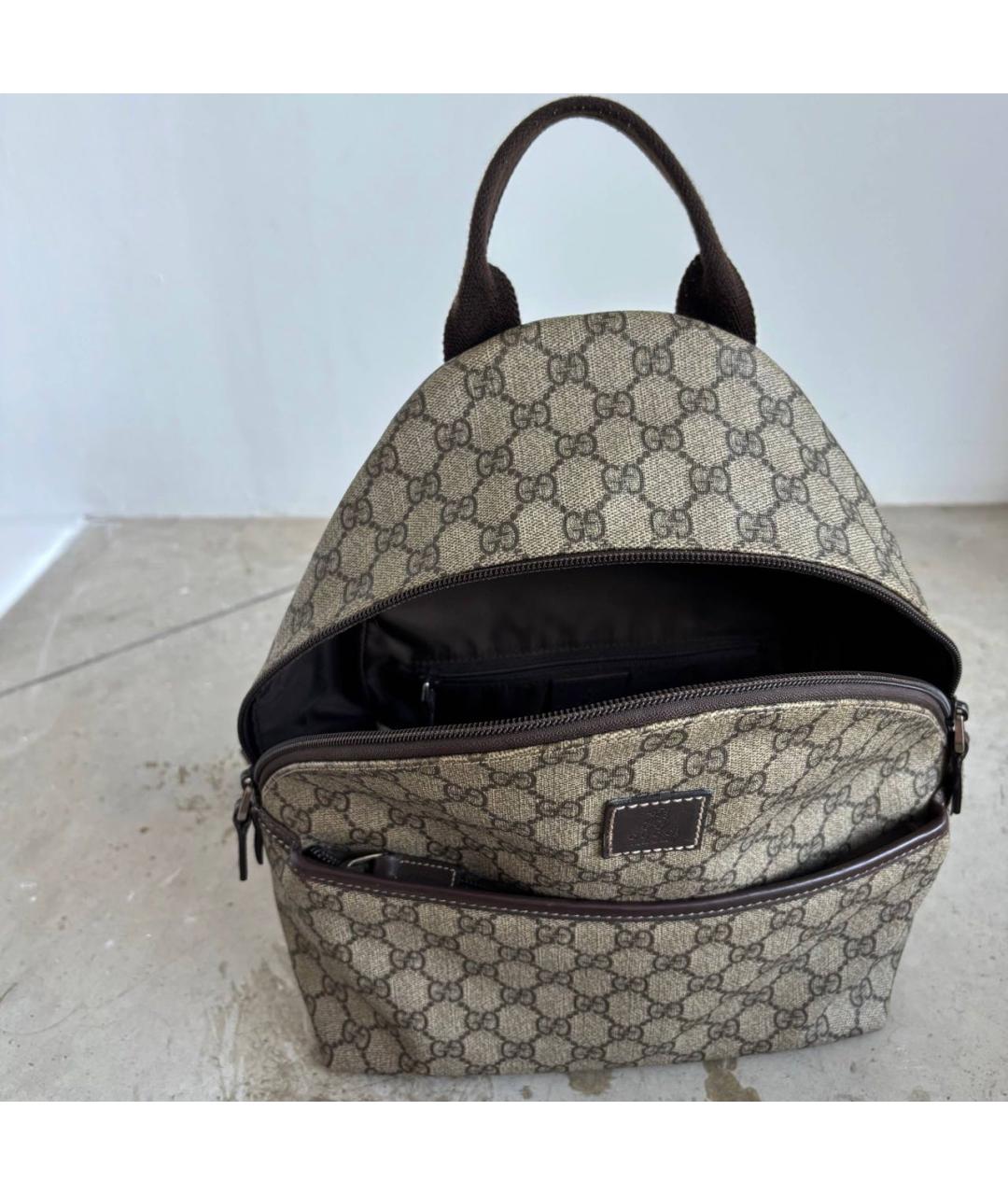 GUCCI Антрацитовый кожаный рюкзак, фото 7