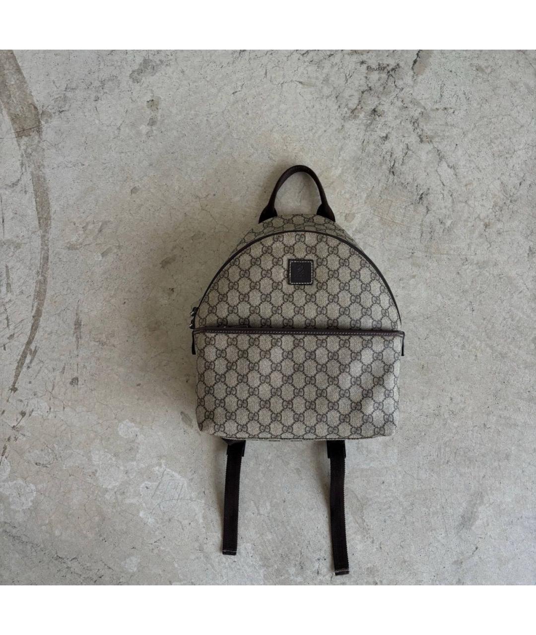 GUCCI Антрацитовый кожаный рюкзак, фото 9