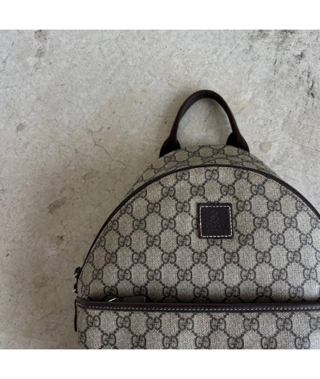 GUCCI Антрацитовый кожаный рюкзак, фото 2