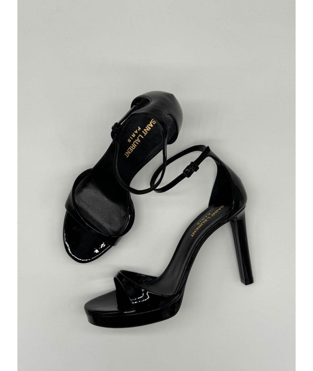 SAINT LAURENT Черные туфли из лакированной кожи, фото 8