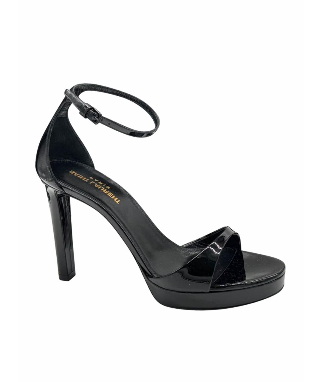 SAINT LAURENT Черные туфли из лакированной кожи, фото 10