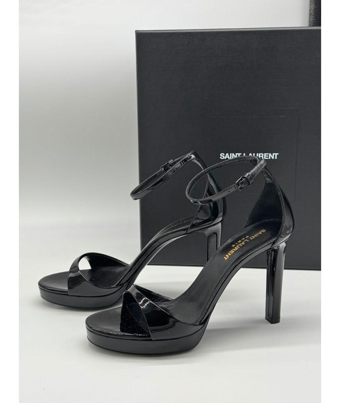 SAINT LAURENT Черные туфли из лакированной кожи, фото 9