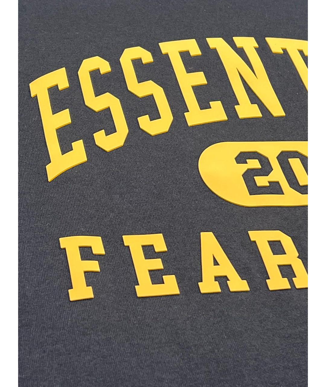 FEAR OF GOD ESSENTIALS Черная хлопковая футболка, фото 2