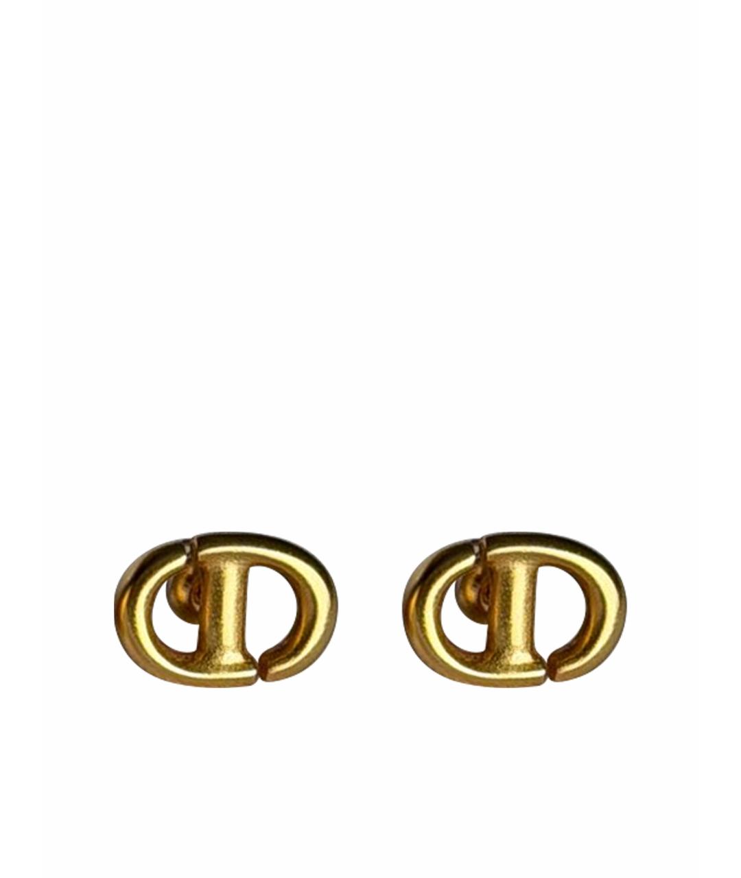 CHRISTIAN DIOR Золотые металлические серьги, фото 1