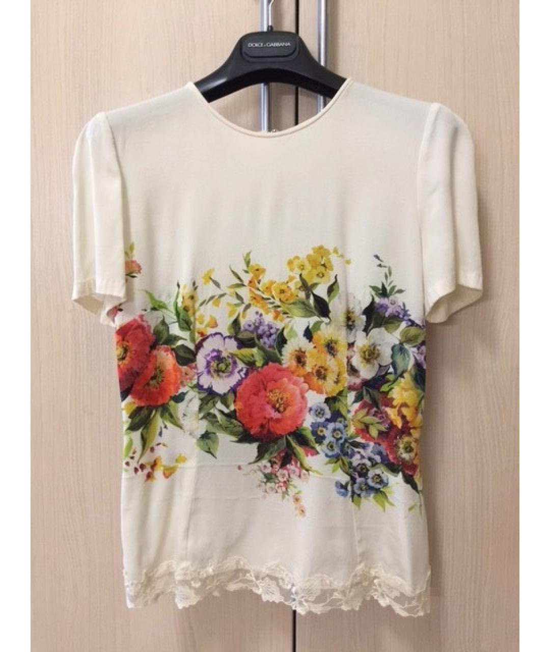 DOLCE&GABBANA Мульти шелковая блузы, фото 8