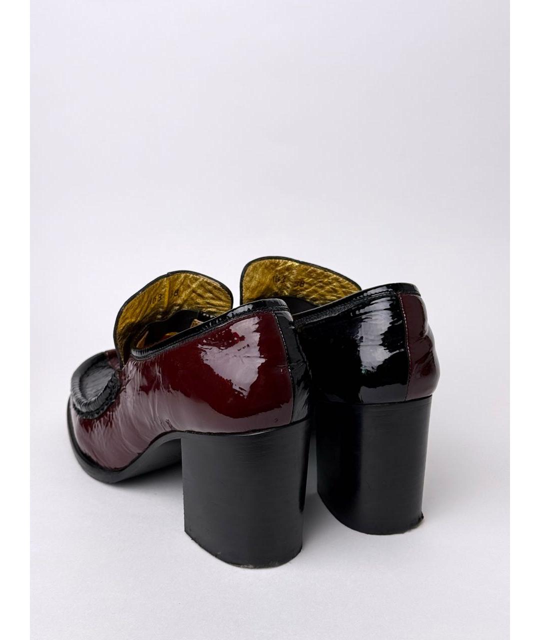 ACNE STUDIOS Бордовые туфли из лакированной кожи, фото 4