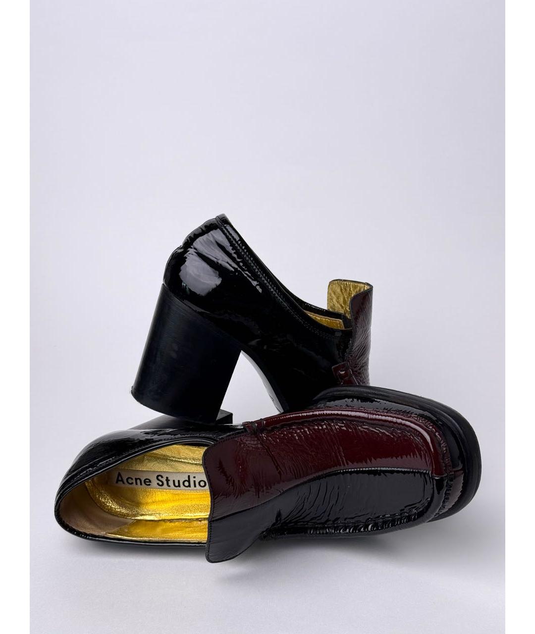 ACNE STUDIOS Бордовые туфли из лакированной кожи, фото 5