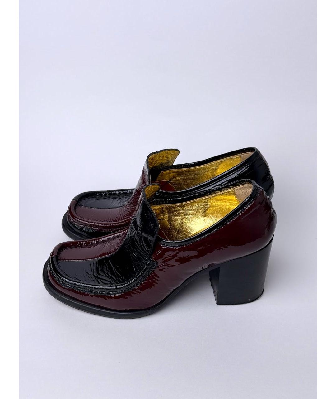 ACNE STUDIOS Бордовые туфли из лакированной кожи, фото 8