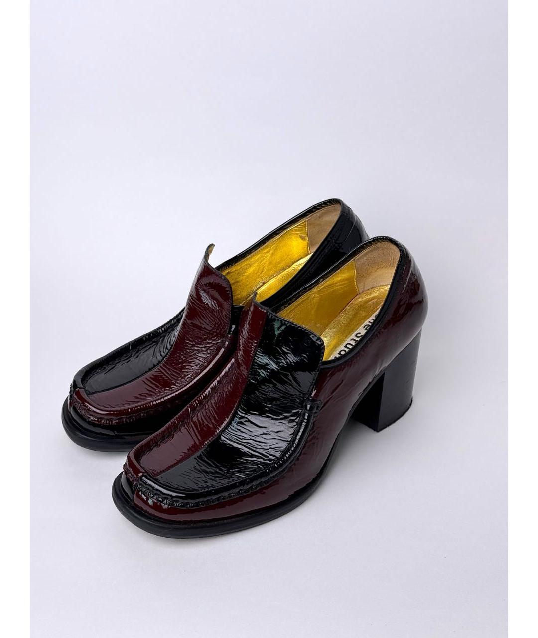ACNE STUDIOS Бордовые туфли из лакированной кожи, фото 7