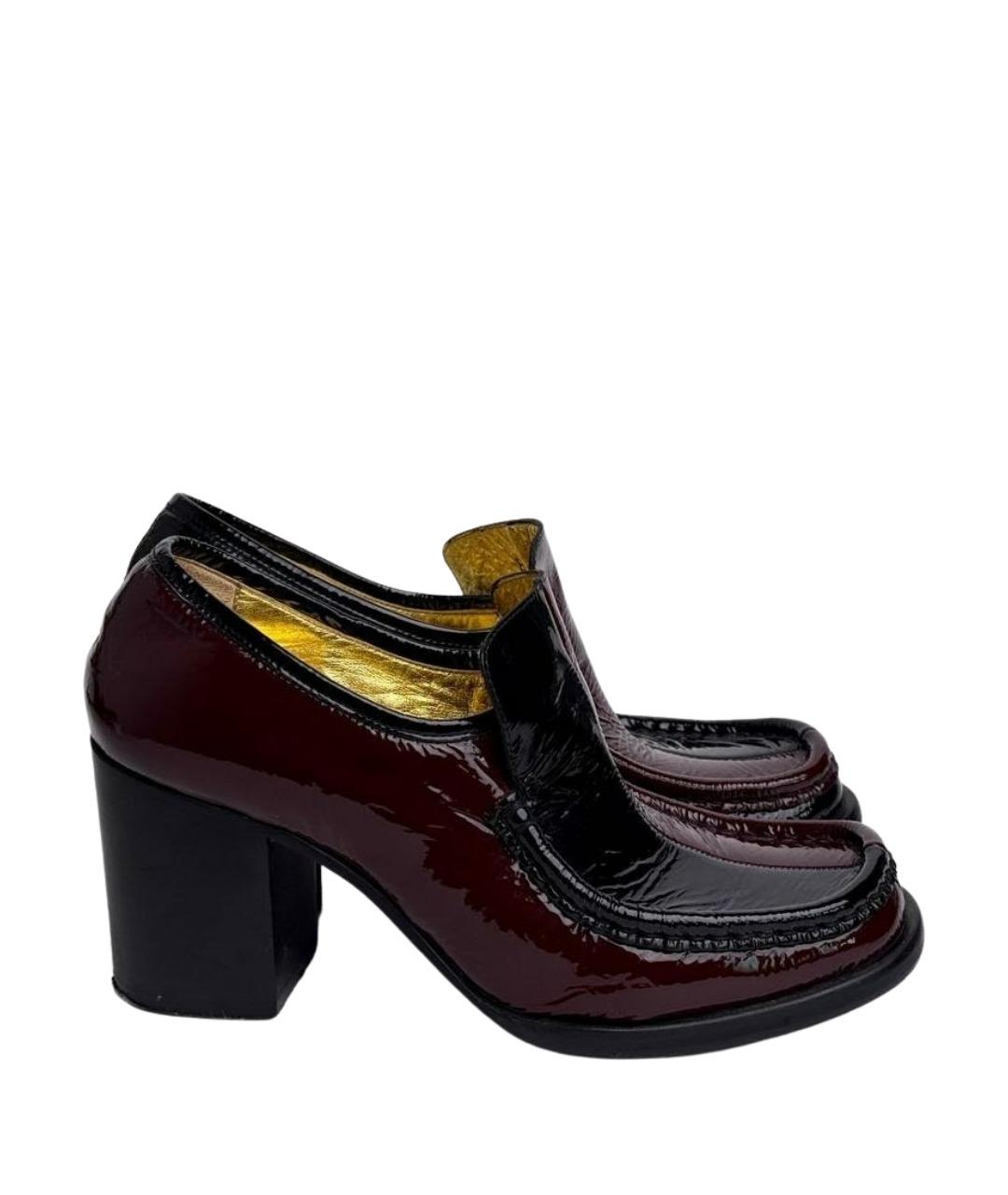 ACNE STUDIOS Бордовые туфли из лакированной кожи, фото 1