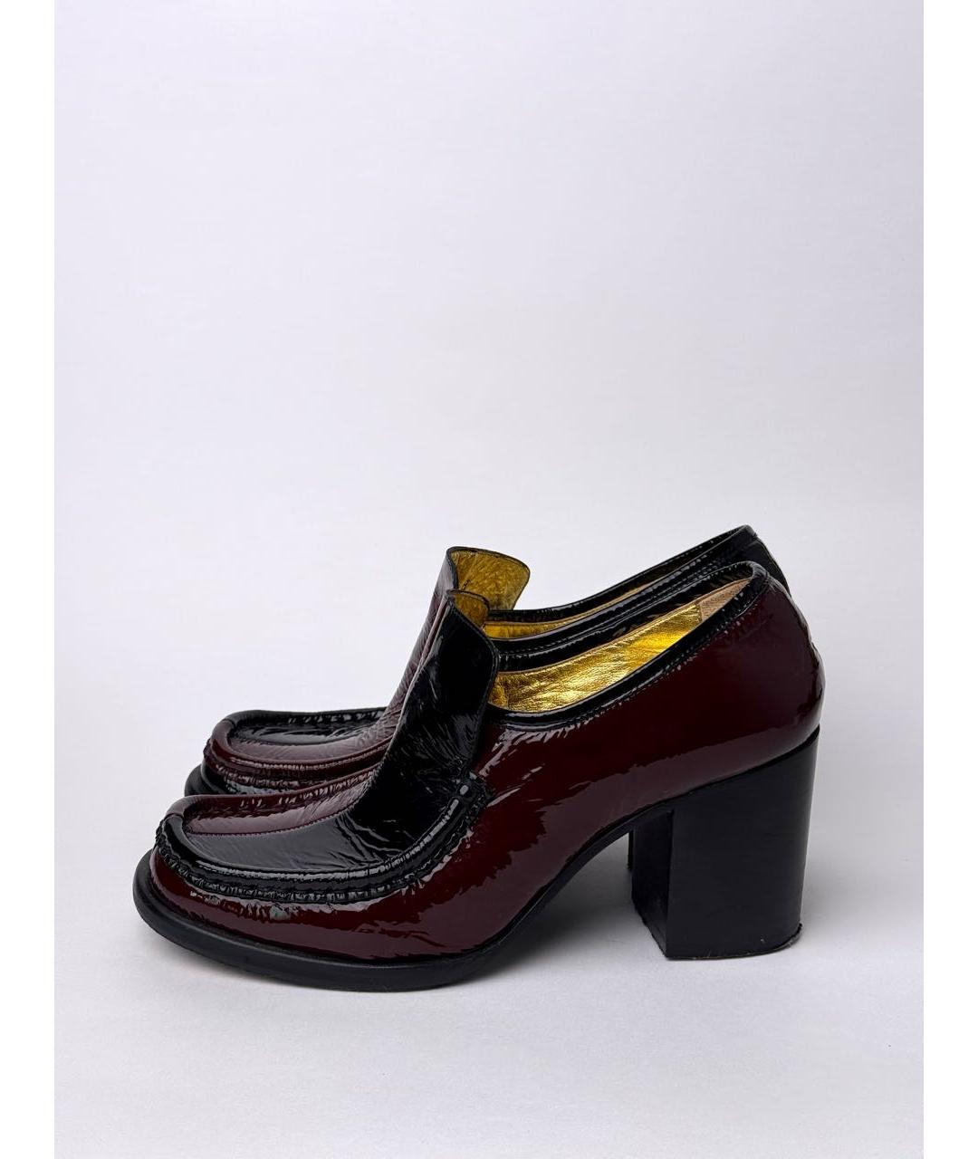 ACNE STUDIOS Бордовые туфли из лакированной кожи, фото 9