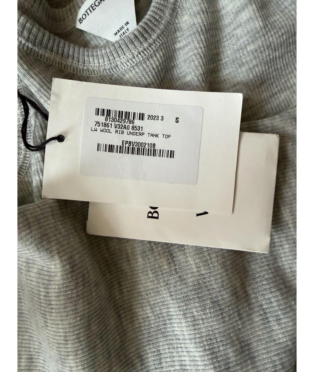 BOTTEGA VENETA Серая шерстяная майка, фото 4