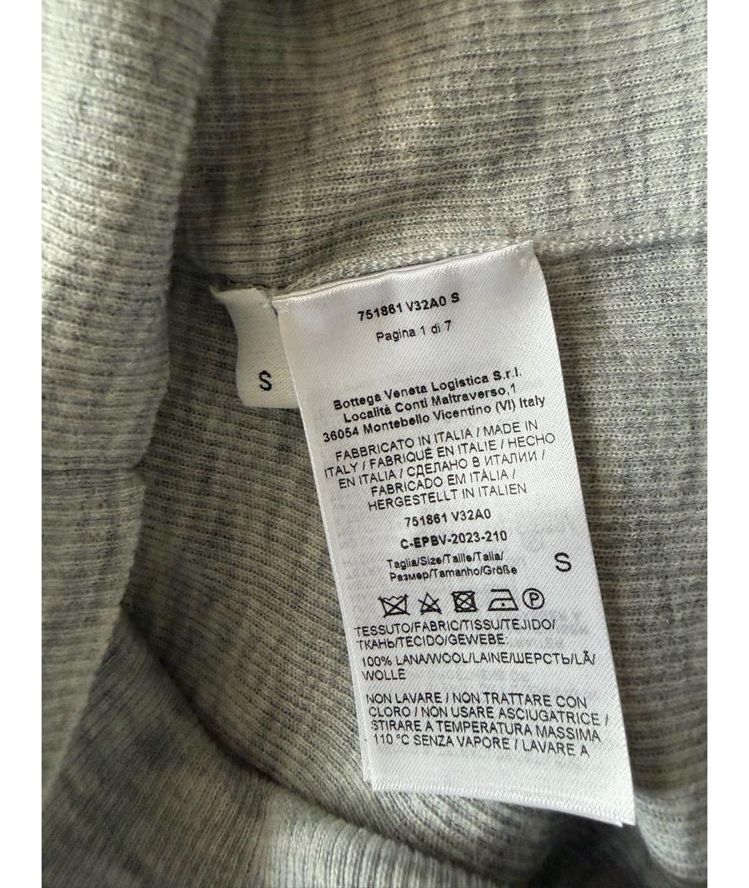 BOTTEGA VENETA Серая шерстяная майка, фото 5