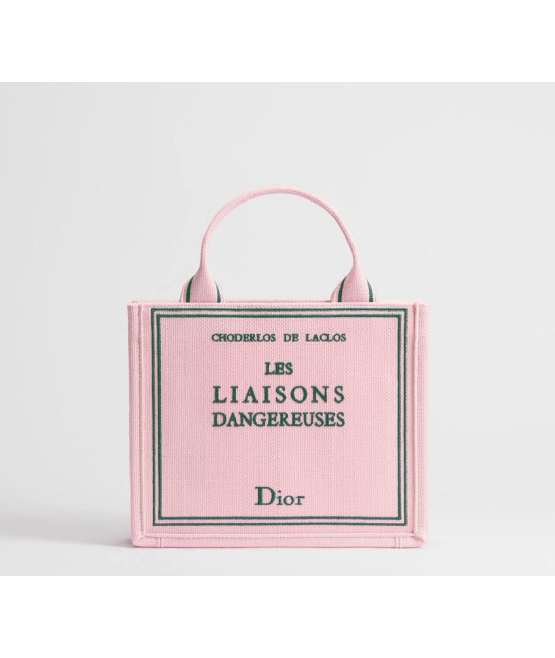CHRISTIAN DIOR Розовая тканевая пляжная сумка, фото 7