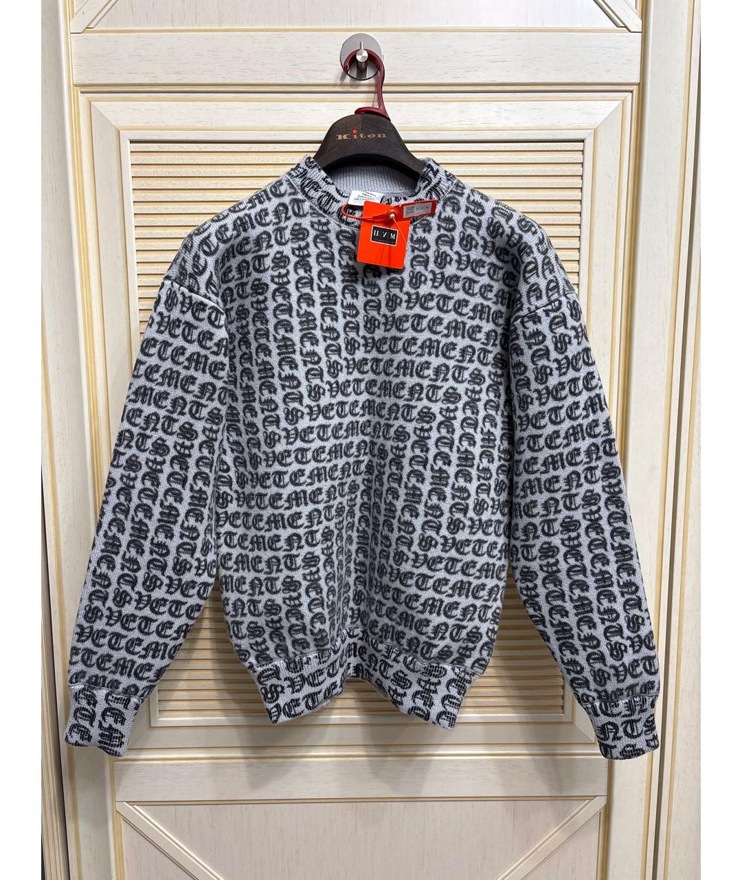 VETEMENTS Серый кашемировый джемпер / свитер, фото 9