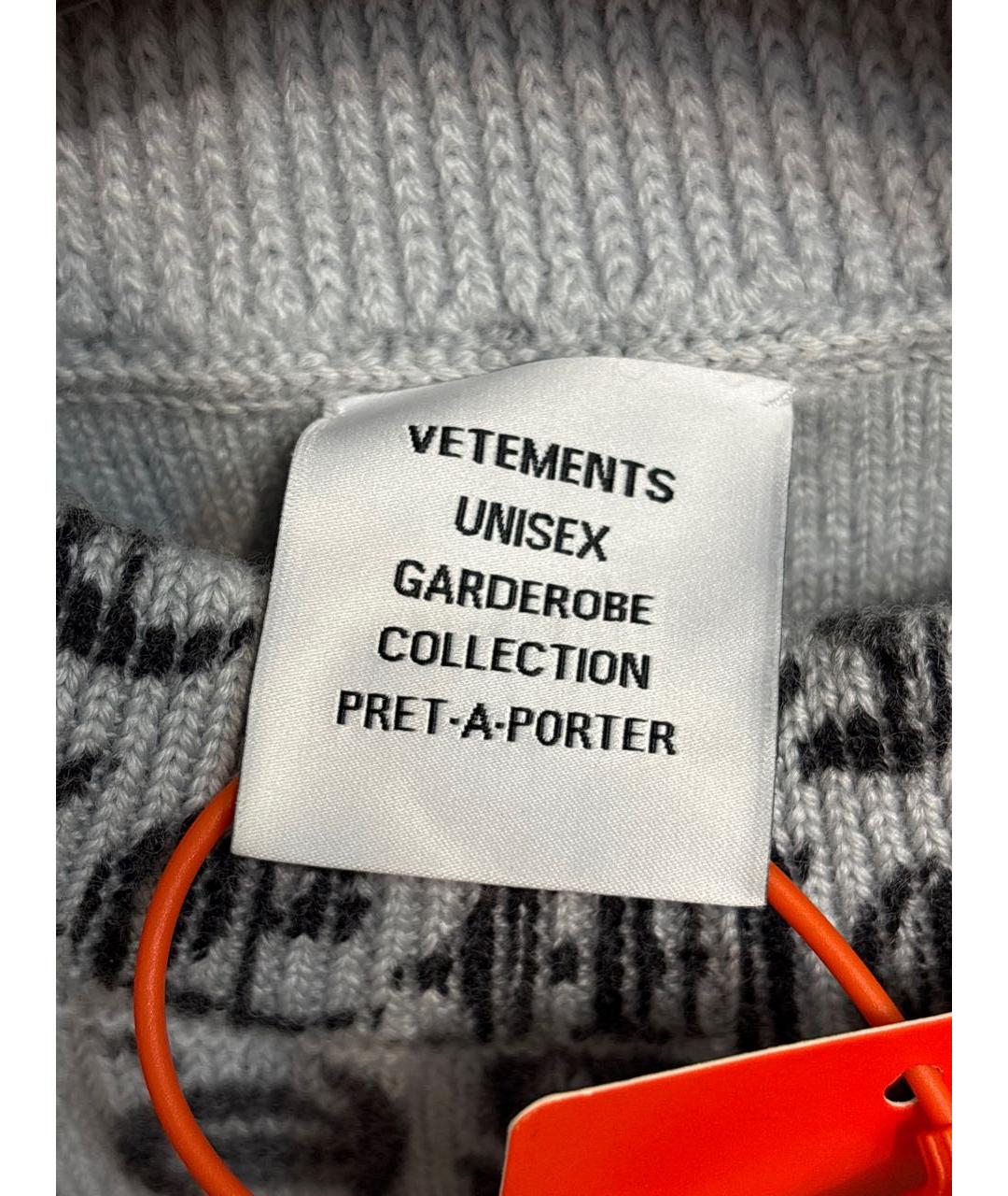 VETEMENTS Серый кашемировый джемпер / свитер, фото 4