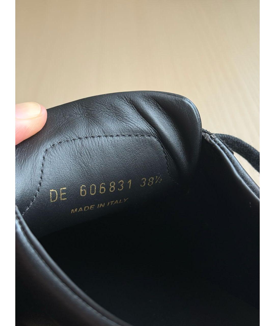 SAINT LAURENT Черные кожаные кеды, фото 4