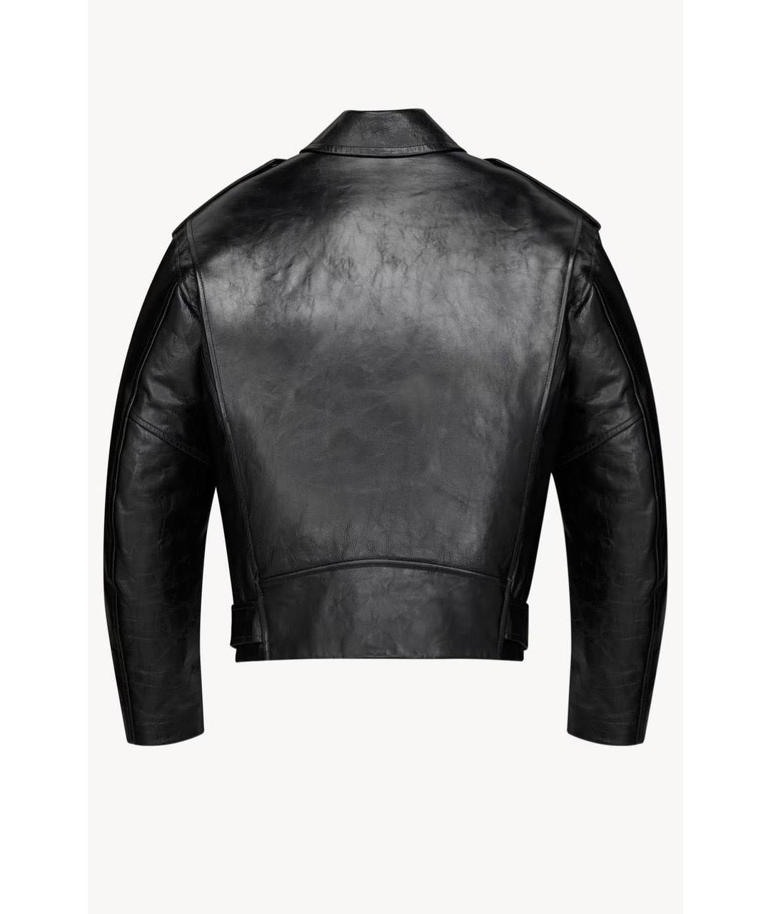 SAINT LAURENT Черная кожаная куртка, фото 3