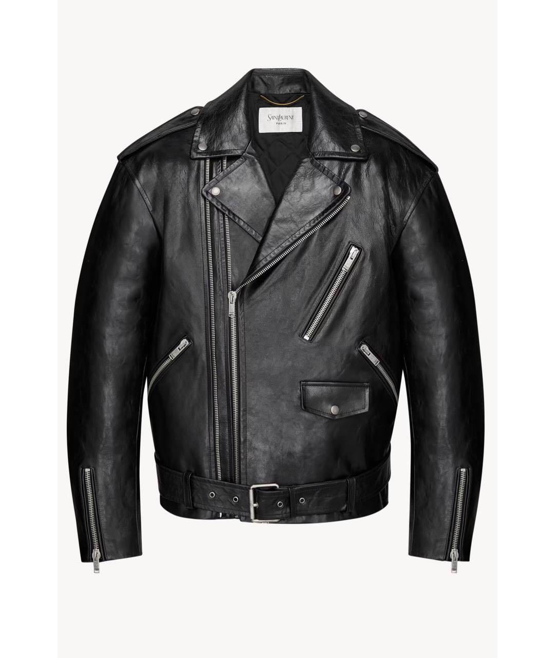 SAINT LAURENT Черная кожаная куртка, фото 7