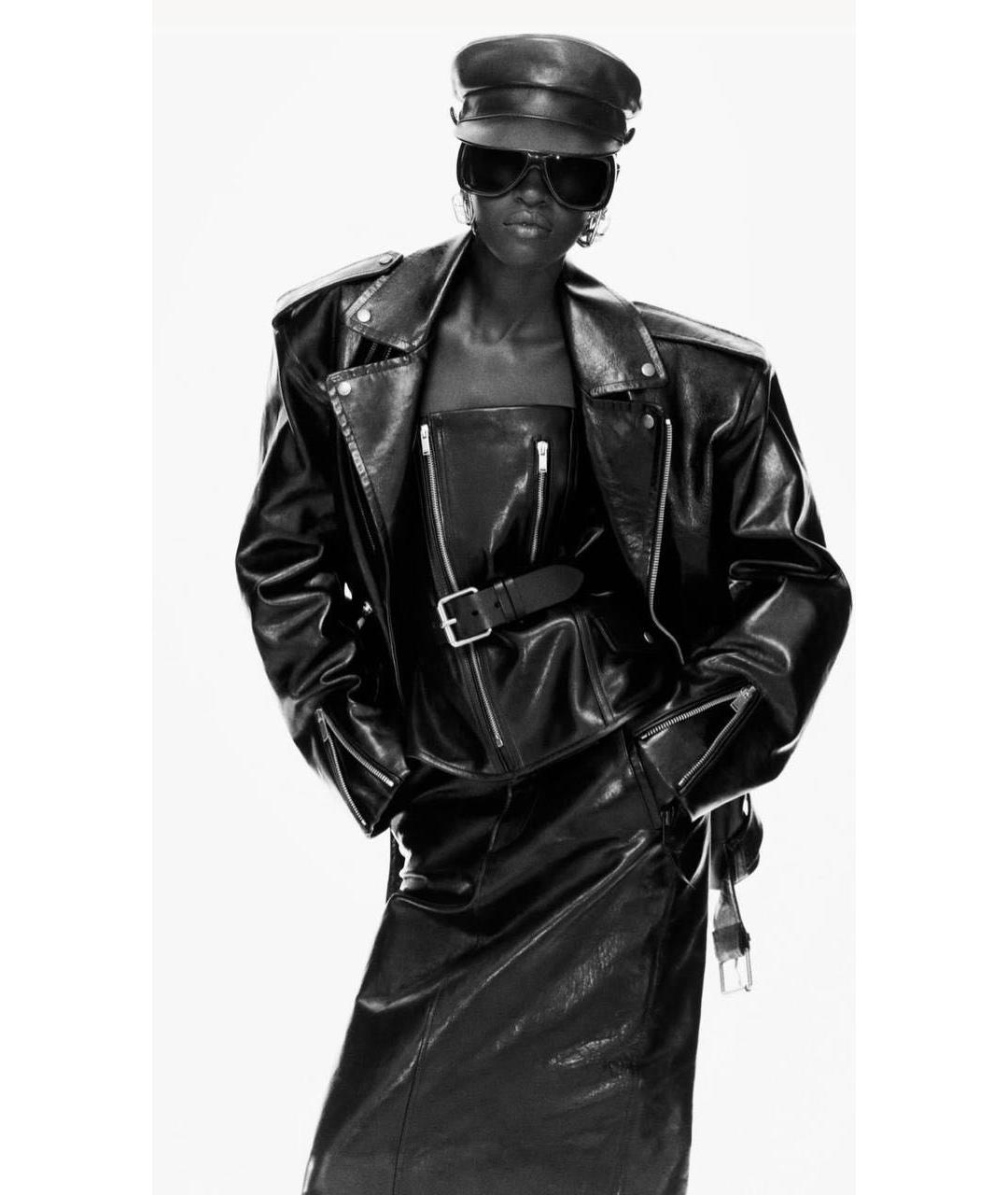 SAINT LAURENT Черная кожаная куртка, фото 6