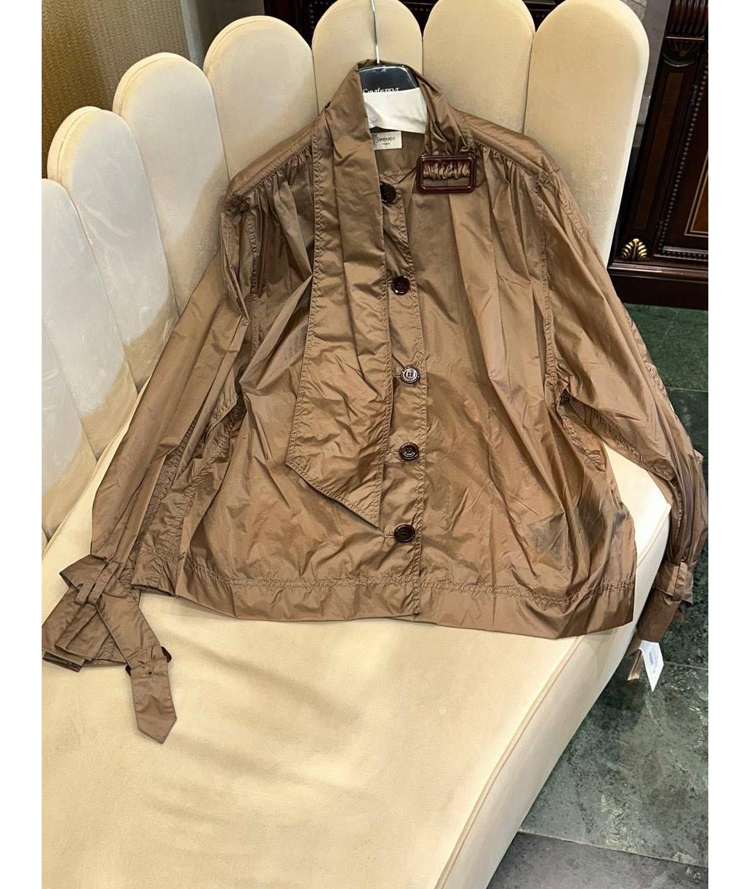 SAINT LAURENT Коричневая блузы, фото 2