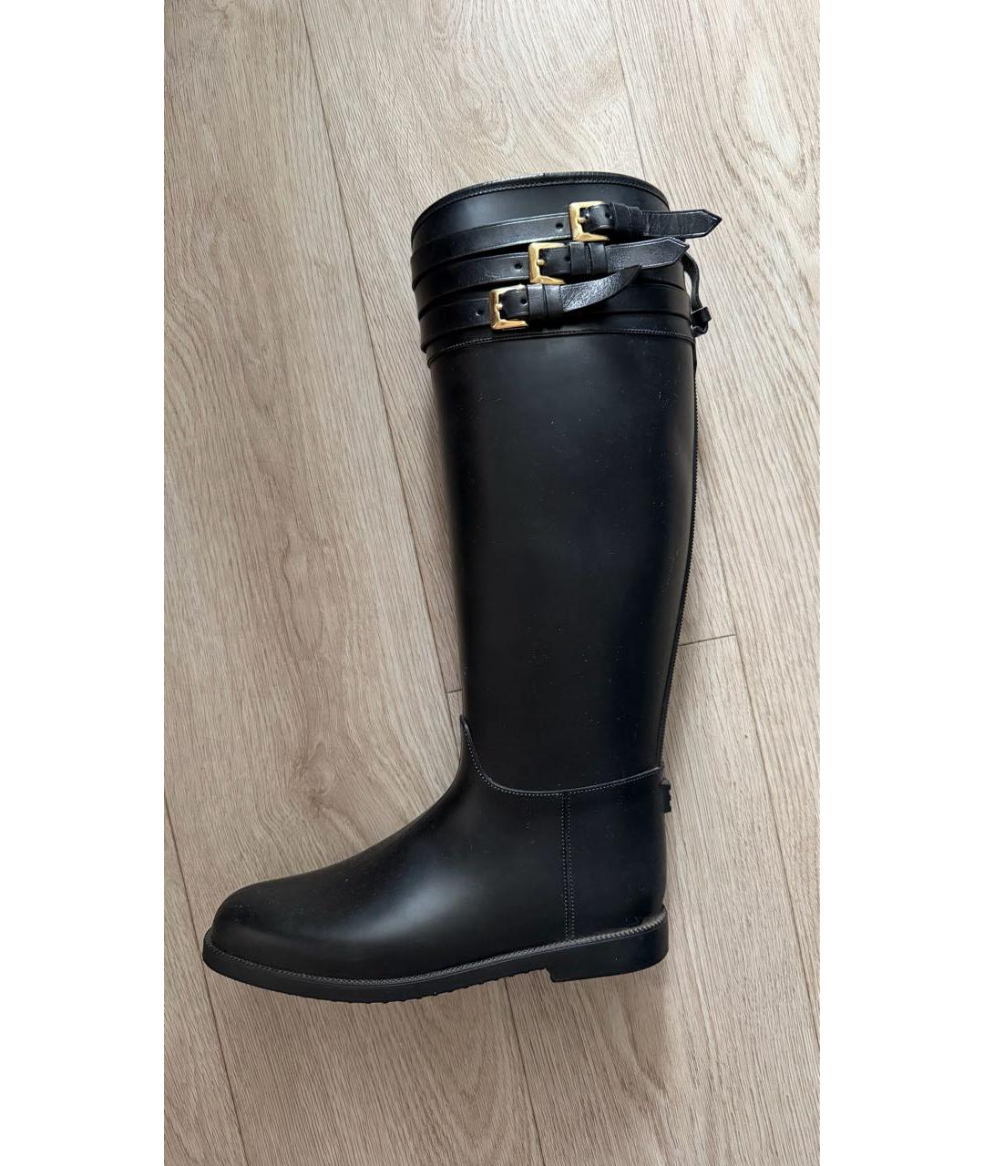BURBERRY Черные резиновые сапоги, фото 9
