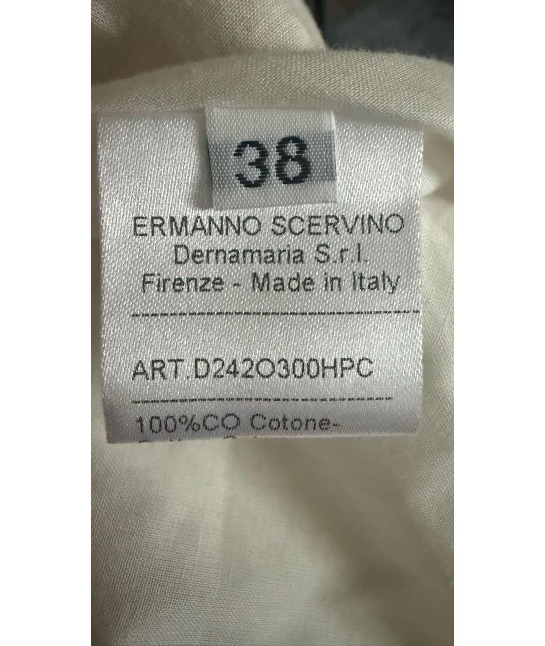 ERMANNO SCERVINO Белая хлопковая юбка миди, фото 5