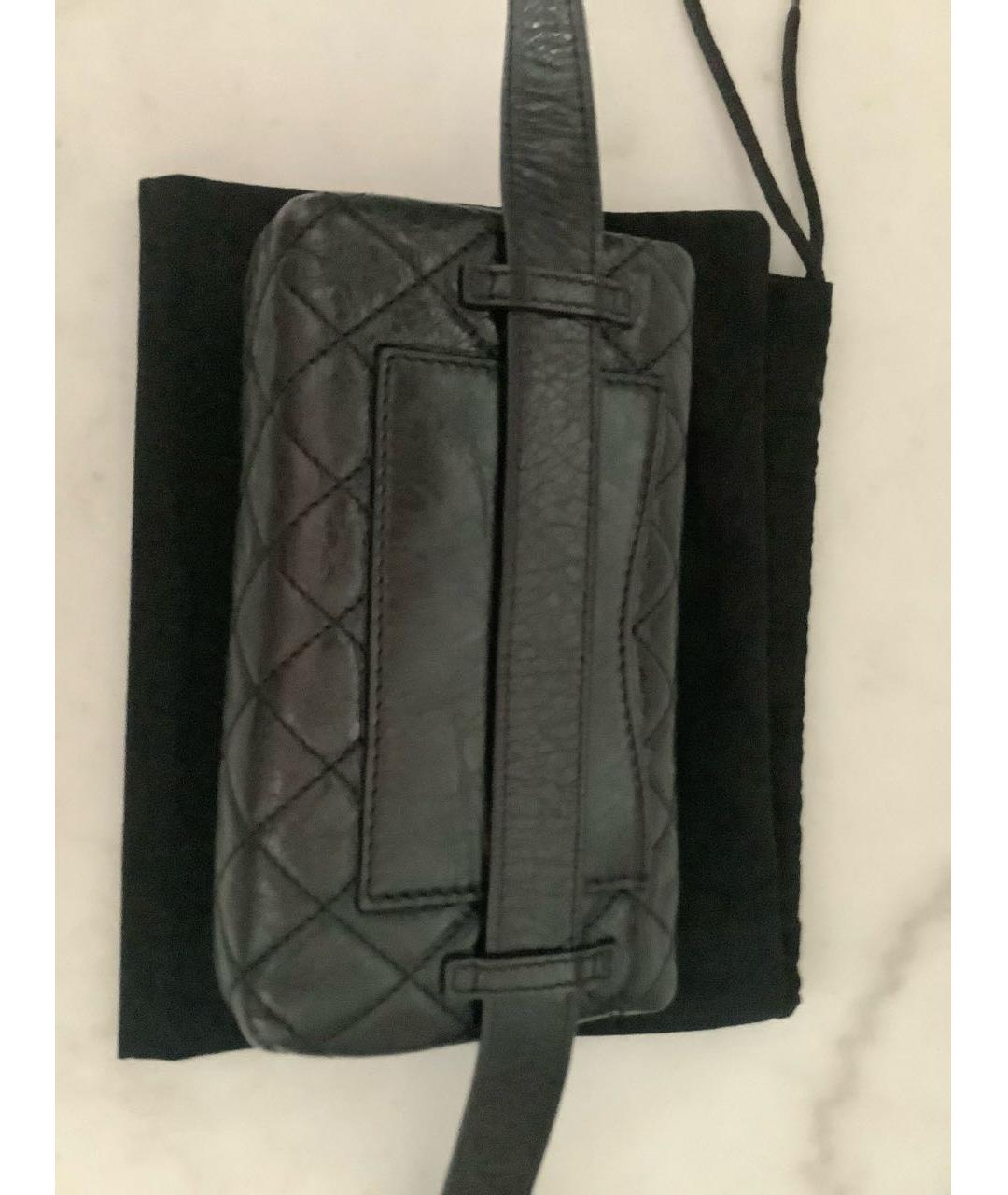 CHANEL Черная кожаная поясная сумка, фото 6