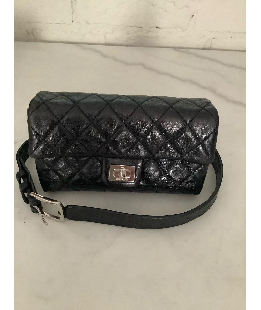 CHANEL Черная кожаная поясная сумка, фото 9
