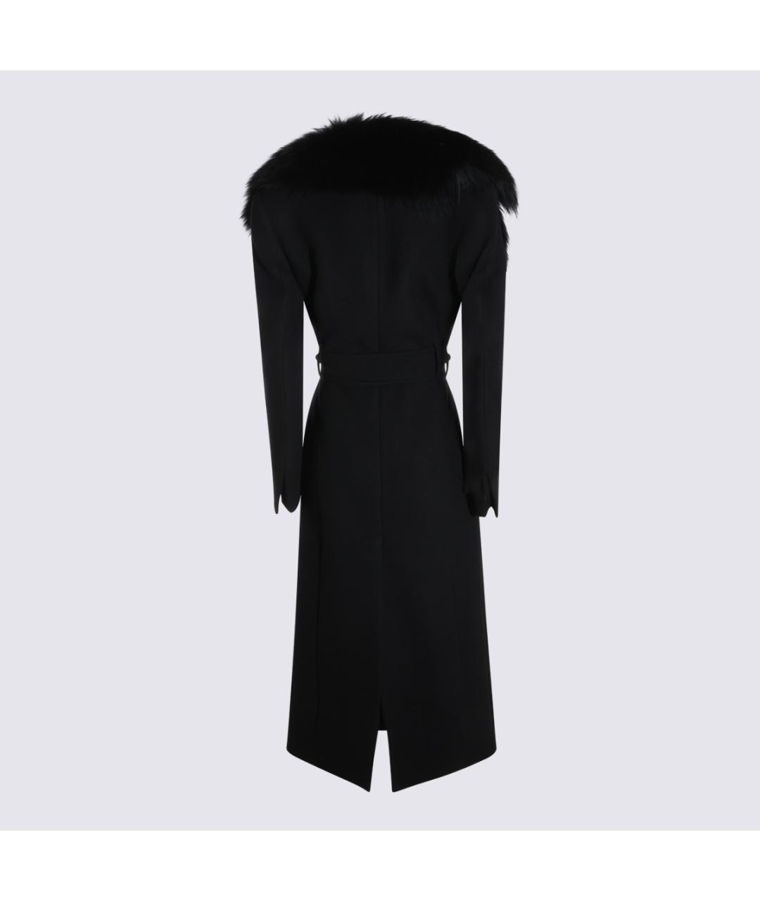 BLUMARINE Черное шерстяное пальто, фото 2