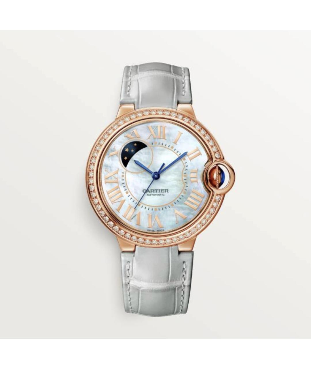 CARTIER Серые часы из розового золота, фото 4
