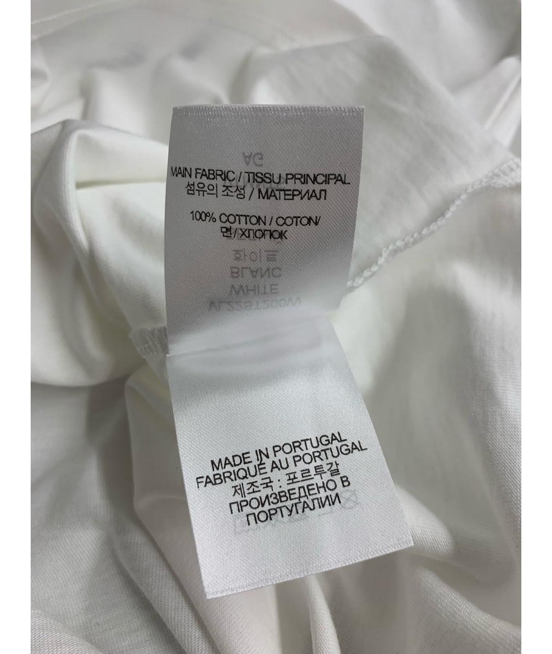 VETEMENTS Белая хлопко-эластановая футболка, фото 5