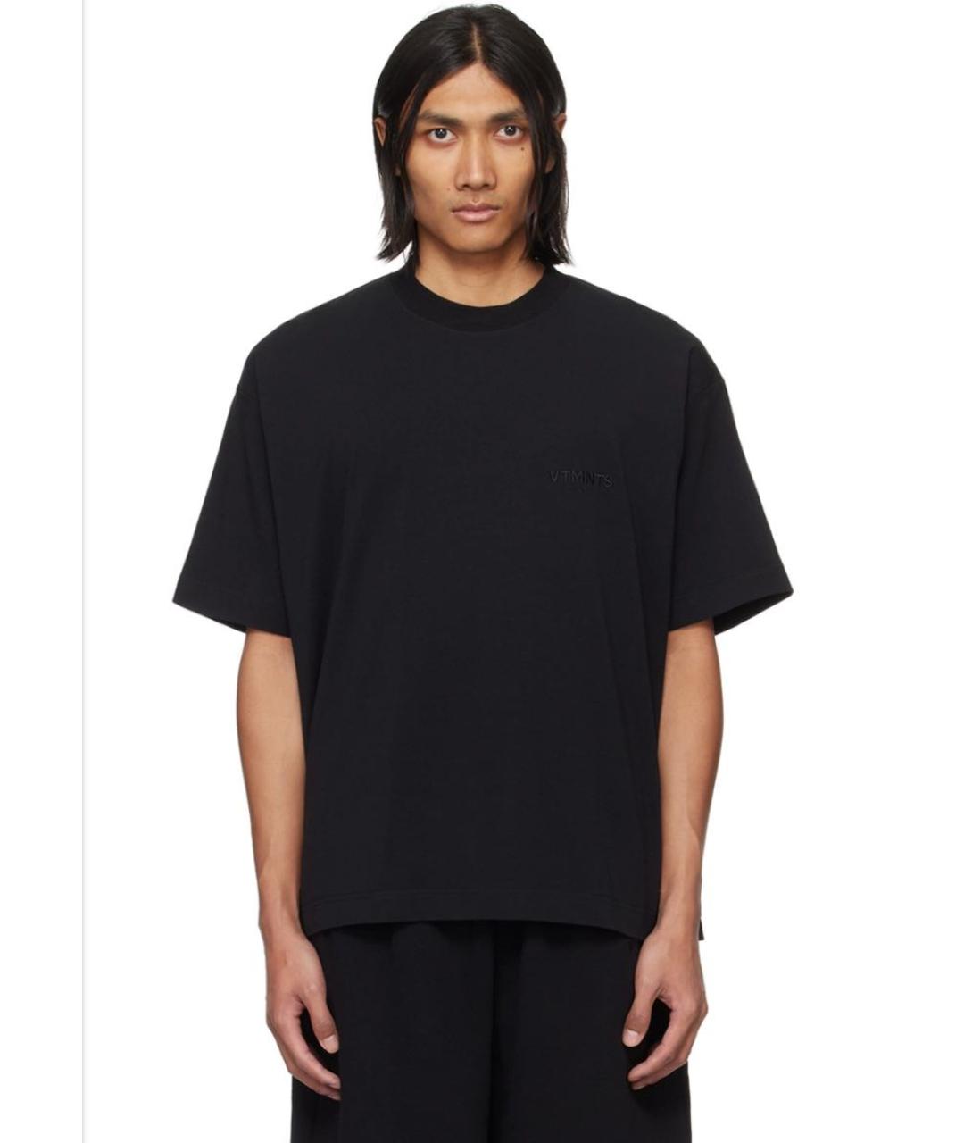 VETEMENTS Черная футболка, фото 2