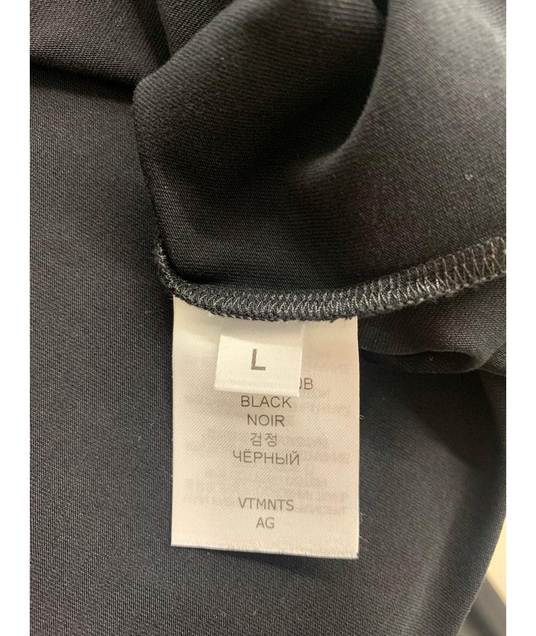 VETEMENTS Черная футболка, фото 4